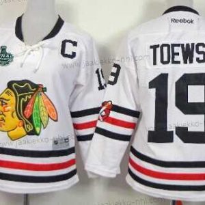 Naisten Chicago Blackhawks #19 Jonathan Toews 2015 Stanley Cup 2015 Talvi Klassinen Valkoinen Paita