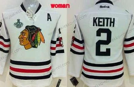 Naisten Chicago Blackhawks #2 Duncan Keith 2015 Stanley Cup 2015 Talvi Klassinen Valkoinen Paita