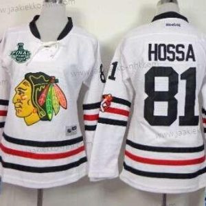 Naisten Chicago Blackhawks #81 Marian Hossa 2015 Stanley Cup 2015 Talvi Klassinen Valkoinen Paita