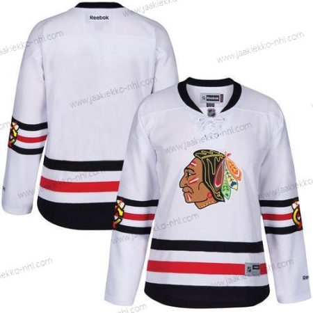 Naisten Chicago Blackhawks Mukautettu Valkoinen Reebok 2017 Talvi Klassinen Paita