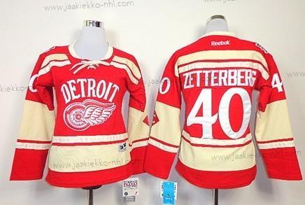 Naisten Detroit Red Wings #40 Henrik Zetterberg 2014 Talvi Klassinen Punainen Paita