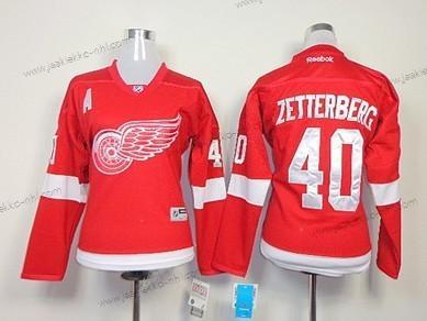 Naisten Detroit Red Wings #40 Henrik Zetterberg Punainen Paita