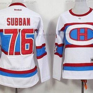 Naisten Montreal Canadiens #76 Pk Subban Reebok Valkoinen 2016 Talvi Klassinen Premier Paita