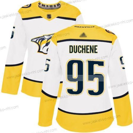 Naisten Nashville Predators #95 Matt Duchene Valkoinen Road Aito Ommeltu Jääkiekko Paita