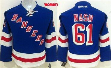 Naisten New York Rangers #61 Rick Nash Sininen Paita