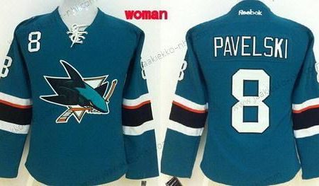 Naisten San Jose Sharks #8 Joe Pavelski 2014 Sininen Paita