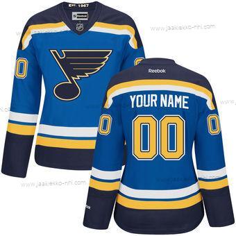 Naisten St. Louis Blues Mukautettu Sininen Premier Reebok NHL Paita