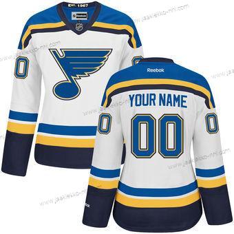 Naisten St. Louis Blues Mukautettu Valkoinen Premier Reebok NHL Paita