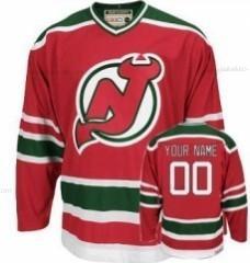 New Jersey Devils Mukautettu Punainen With Vihreä Paita