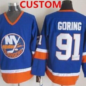 New York Islanders Mukautettu Sininen Retro CCM Paita