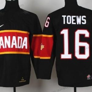 Nike Lasten 2014 Olympics Kanada #16 Jonathan Toews Musta Paita