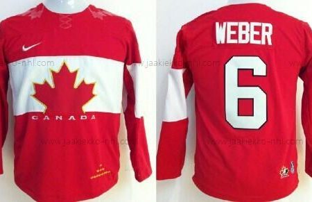 Nike Lasten 2014 Olympics Kanada #6 Shea Weber Punainen Paita