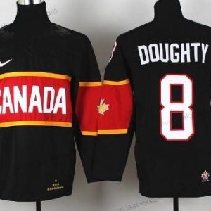 Nike Lasten 2014 Olympics Kanada #8 Drew Doughty Musta Paita