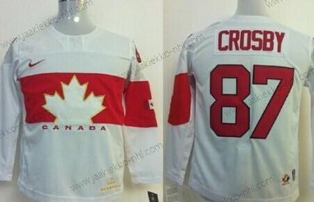 Nike Lasten 2014 Olympics Kanada #87 Sidney Crosby Valkoinen Paita