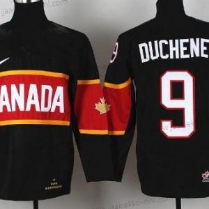 Nike Lasten 2014 Olympics Kanada #9 Matt Duchene Musta Paita