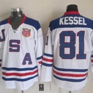 Nike Miesten 2010 Olympics USA #81 Phil Kessel Valkoinen Paita