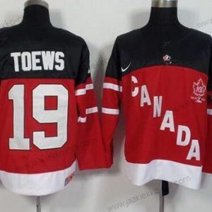 Nike Miesten 2014/15 Kanadan maajoukkue #19 Jonathan Toews Punainen 100th Vuosipäivä Paita