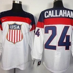 Nike Miesten 2014 Olympics USA #24 Ryan Callahan Valkoinen Paita