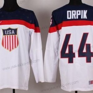 Nike Miesten 2014 Olympics USA #44 Brooks Orpik Valkoinen Paita