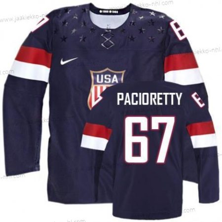 Nike Miesten 2014 Olympics USA #67 Max Pacioretty Laivastonsininen Sininen Paita