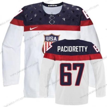 Nike Miesten 2014 Olympics USA #67 Max Pacioretty Valkoinen Paita