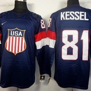 Nike Miesten 2014 Olympics USA #81 Phil Kessel Laivastonsininen Sininen Paita