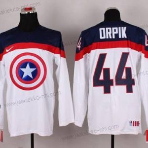 Nike Miesten 2015 USA maajoukkue #44 Brooks Orpik Captain Amerikka Valkoinen Paita