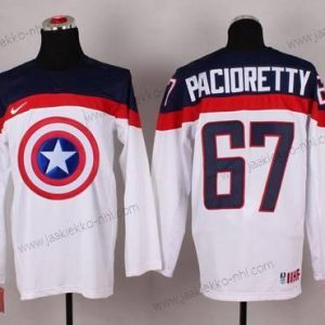 Nike Miesten 2015 USA maajoukkue #67 Max Pacioretty Captain Amerikka Valkoinen Paita