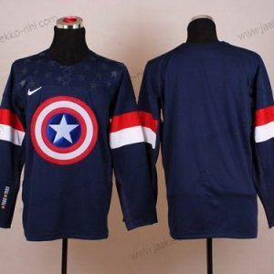 Nike Miesten 2015 USA maajoukkue Tyhjä Captain Amerikka Laivastonsininen Sininen Paita