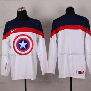 Nike Miesten 2015 USA maajoukkue Tyhjä Captain Amerikka Valkoinen Paita