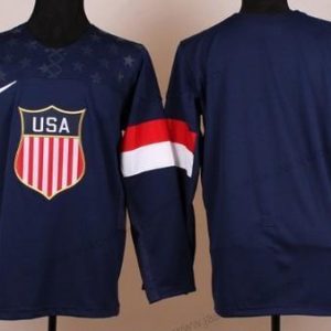 Nike Miesten Mukautettu 2014 Olympics USA Laivastonsininen Sininen Paita