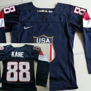 Nike Naisten 2014 Olympics USA #88 Patrick Kane Laivastonsininen Sininen Paita