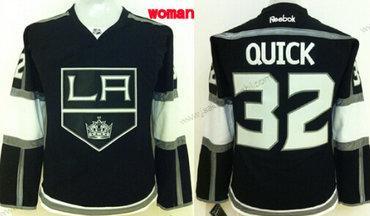 Nike Naisten Los Angeles Kings #32 Jonathan Quick Musta Paita