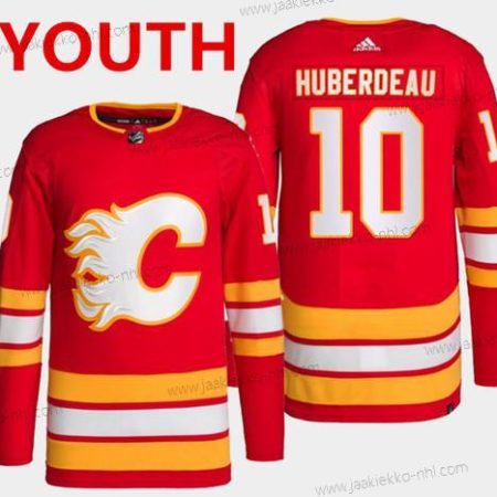 Nuoret Calgary Flames #10 Jonathan Huberdeau Punainen Ommeltu Paita