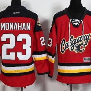 Nuoret Calgary Flames #23 Sean Monahan Punainen Premier Vaihtopaita Jääkiekko Paita