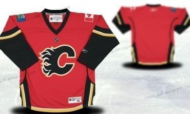 Nuoret Calgary Flames Mukautettu Punainen Paita