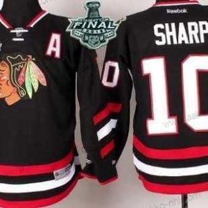 Nuoret Chicago Blackhawks #10 Patrick Sharp 2015 Stanley Cup 2014 Stadium Series Musta Paita