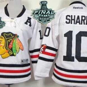 Nuoret Chicago Blackhawks #10 Patrick Sharp 2015 Stanley Cup 2015 Talvi Klassinen Valkoinen Paita