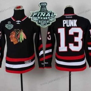 Nuoret Chicago Blackhawks #13 Cm Punk 2015 Stanley Cup 2014 Stadium Series Musta Paita