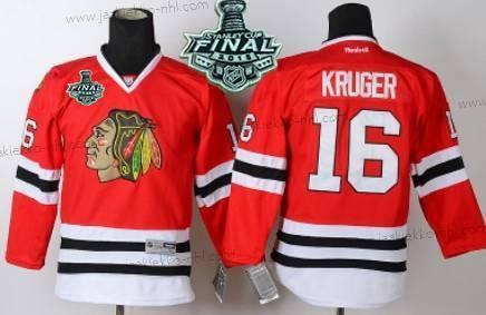 Nuoret Chicago Blackhawks #16 Marcus Kruger 2015 Stanley Cup Punainen Paita