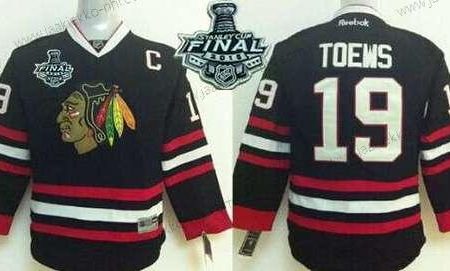 Nuoret Chicago Blackhawks #19 Janathan Toews 2015 Stanley Cup Musta Paita