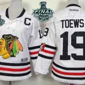 Nuoret Chicago Blackhawks #19 Jonathan Toews 2015 Stanley Cup 2015 Talvi Klassinen Valkoinen Paita