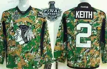 Nuoret Chicago Blackhawks #2 Duncan Keith 2015 Stanley Cup 2014 Maastokuvio Paita