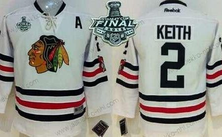 Nuoret Chicago Blackhawks #2 Duncan Keith 2015 Stanley Cup 2015 Talvi Klassinen Valkoinen Paita