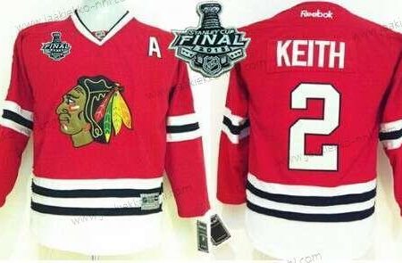 Nuoret Chicago Blackhawks #2 Duncan Keith 2015 Stanley Cup Punainen Paita