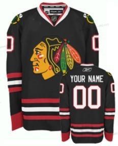 Nuoret Chicago Blackhawks Mukautettu Musta Paita