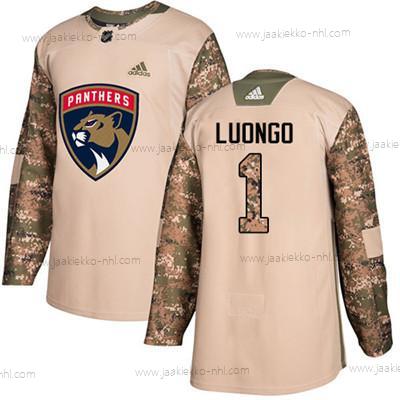 Nuoret Florida Panthers #1 Roberto Luongo Maastokuvio Aito 2017 Veterans Day Ommeltu NHL Paita