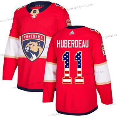 Nuoret Florida Panthers #11 Jonathan Huberdeau Punainen Kotiottelupaita Aito USA Flag Ommeltu NHL Paita