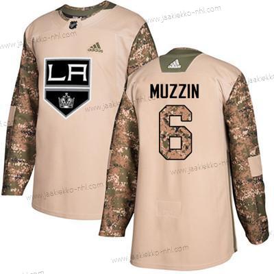 Nuoret Los Angeles Kings #6 Jake Muzzin Maastokuvio Aito 2017 Veterans Day Ommeltu NHL Paita