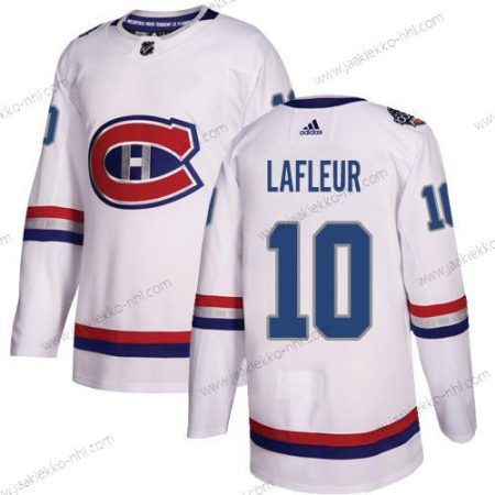 Nuoret Montreal Canadiens #10 Guy Lafleur Valkoinen Aito 1917-2017 100th Klassinen Ommeltu NHL Paita